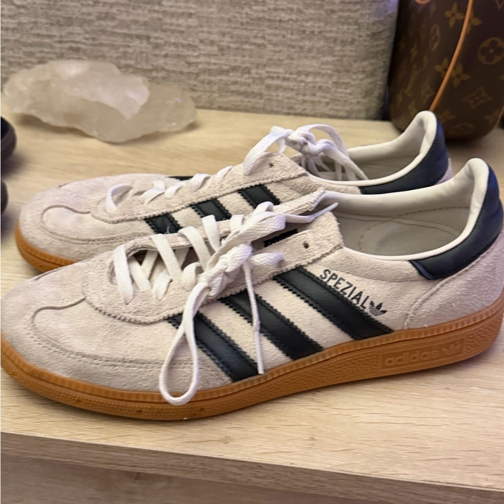 Adidas Spezial White and Navy Sneakers